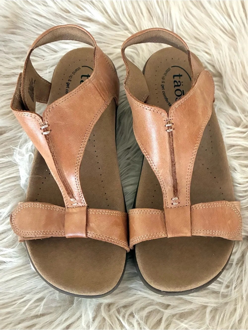 Taos EUC The Show Leather Sandals Sz 7